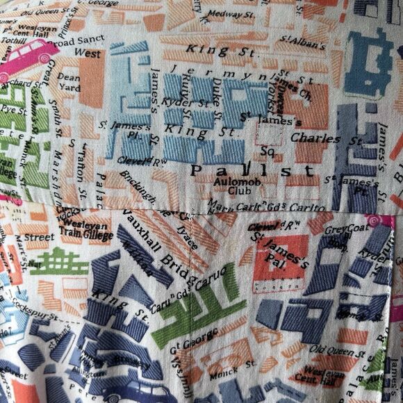 MAEVE Anthropologie Cartography London Map Print Blouse Shirt Top Size 10 - Picture 9 of 10